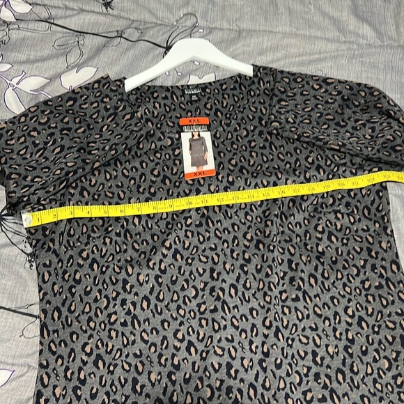 NWT Nicole Miller Midi Dress Animal Print Size 3/4 Sleeves with Pockets - Picture 9 of 12